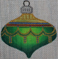 R187 - Green, Blue, Red, and Gold Ornament