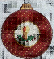 R191 - Red Ornament with Candles