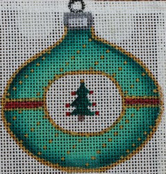 R195 - Green Ornament with Tree