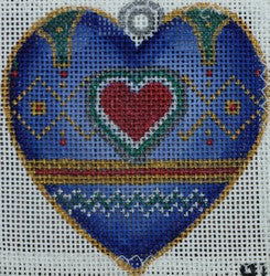 R197 - Blue Heart Ornament