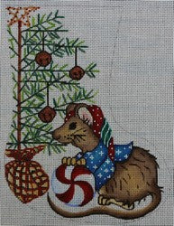 R205 - Mouse with Pine Tree Mini Sock