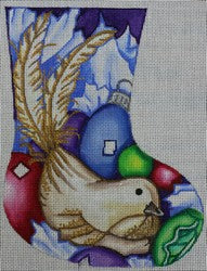 R206 - Bird with Ornament Mini Sock