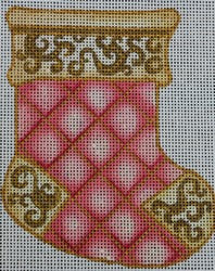 R207 - Pink and Gold Mini Sock