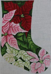 R215 - Multi Color Holly/Poinsettia Stocking