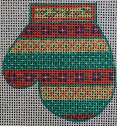 R221 - Pink, Green and Yellow Mitten