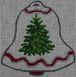 R229 - Red and White Christmas Tree Bell