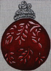 R243 - Red and Silver Ornament