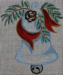 R253 - White Bell with Pinecone