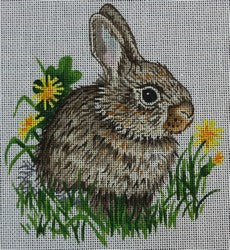 R308 - Bunny with Dandelions