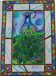 R349A - Peacock on Stained Glass