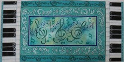 R477 - Turquoise Piano Bench