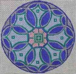 R536 - Kaleidoscope - Purple, Silver and Green Ornament