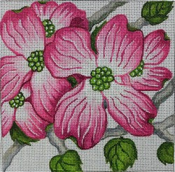 R595 - Pink and Green Flower Square