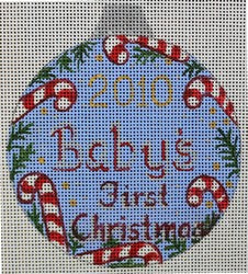 R622 - Blue Baby's First Christmas Ornament