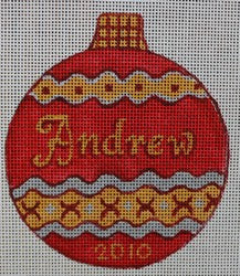 R625 - Red and Gold Ornament