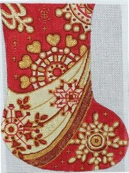 R664 - Red and Gold Mini Stocking