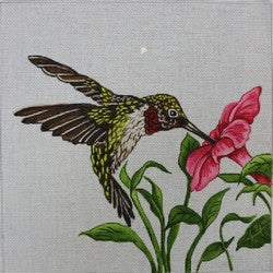 R715 - Hummingbird with Pink Flower