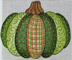 R757 - Green Patchwork Pumpkin