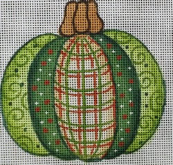 R757A - Mini Green Patchwork Pumpkin