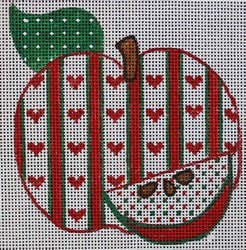 R776 - Red and White Striped Apple