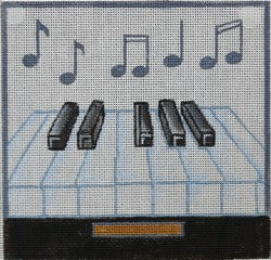 R800 - Piano with Music Notes Square