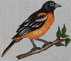 R846 - Black and Orange Bird with Branch