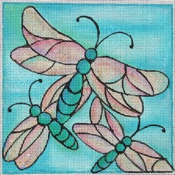 R877 - Dragonfly with Teal Background