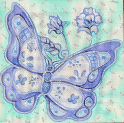 R899 - Green Background with Blue Butterfly