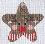 CH-258 - Red Striped Reindeer Star