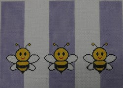 KK-SG27 - Bees - Lavender Stripes