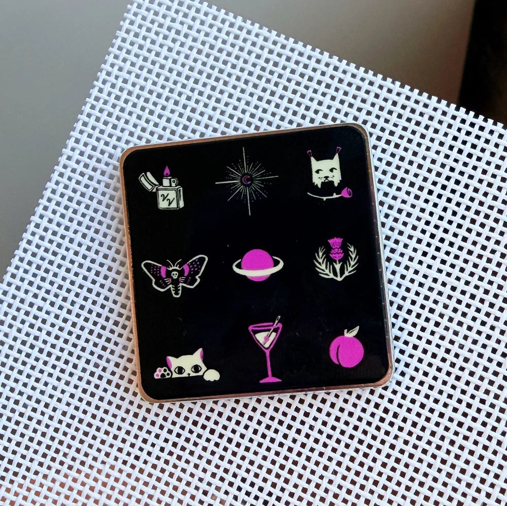Solar System Logo on Black Needleminder