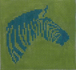 KK-SS13 - Zebra Turquoise on Lime