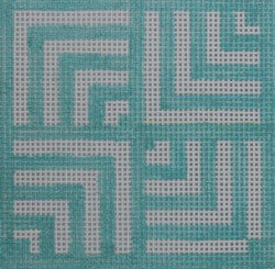 KK-SS16 - Geometric 4 Square - Turquoise