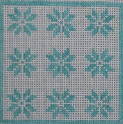 KK-SS22 - Geometric Quilt Flower - Turquoise