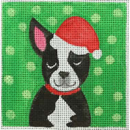 TC-T-429F - Frenchie Santa Hat