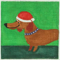 TC-T-429G - Dachshund Santa Hat