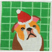 TC-T-429I - Bulldog Santa Hat