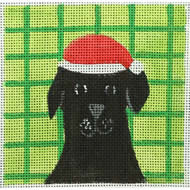 TC-T-429O - Black Lab Santa Hat