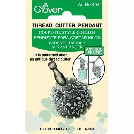 Thread Cutter Pendant - Antique Silver
