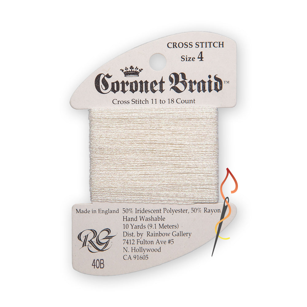Coronet Braid #4 - White Pearl 40B