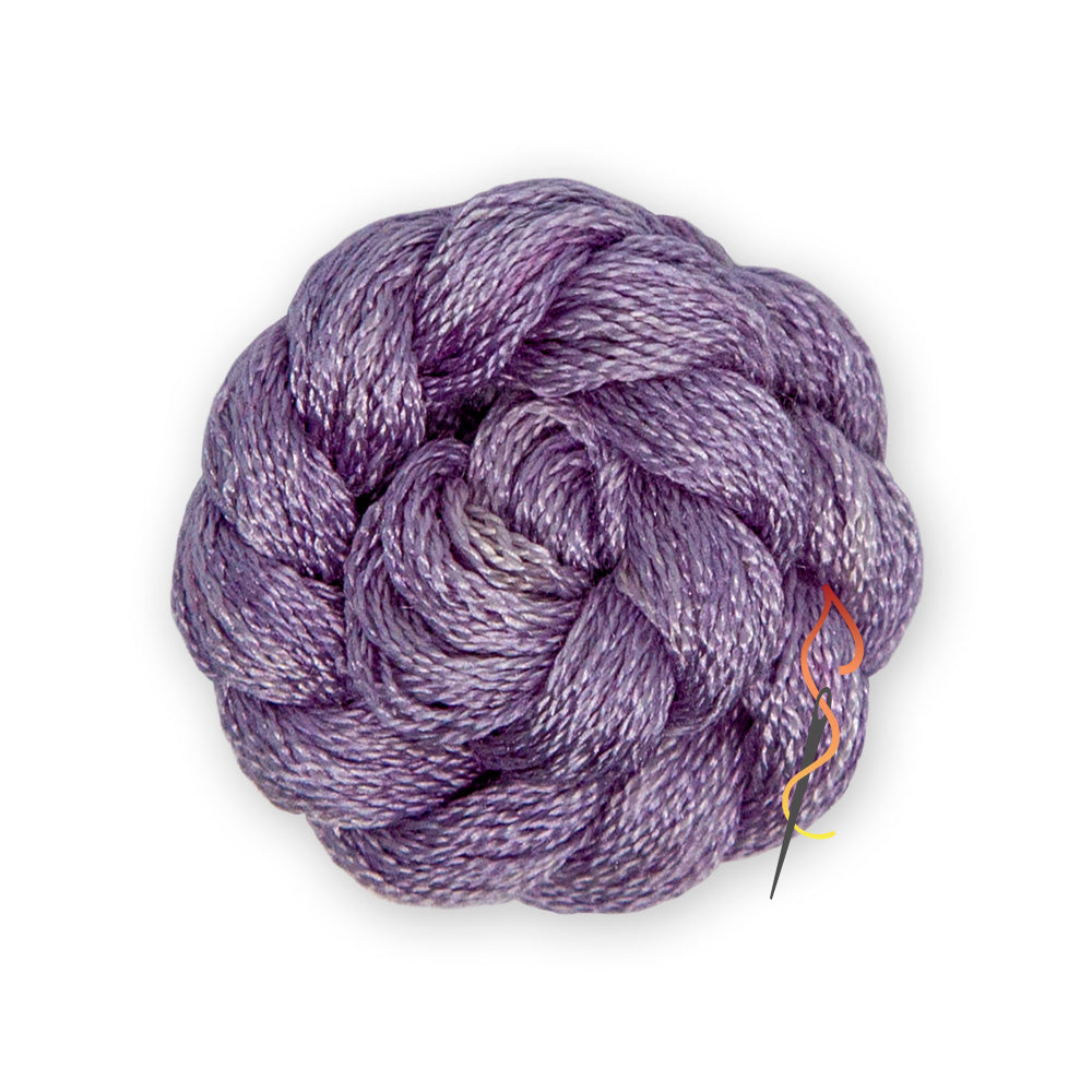 Purple skein of Dinky Dyes Stranded Silk floss in ss158
