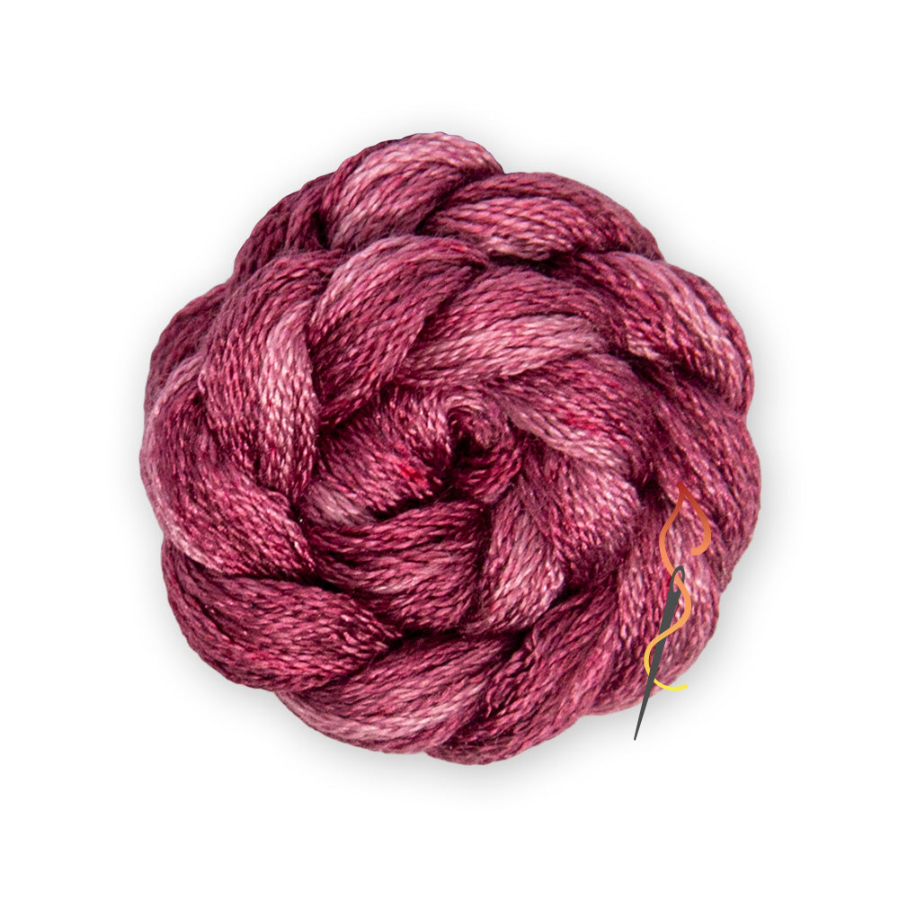Purple skein of Dinky Dyes Stranded Silk floss in ss176