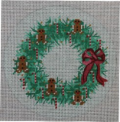 WS905A - Ornament Wreath - Gingerbread