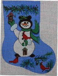 WS908C - Snowman Birds Sock